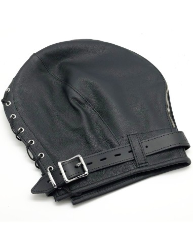 Cagoule Sensorielle en Cuir | FetishXplore