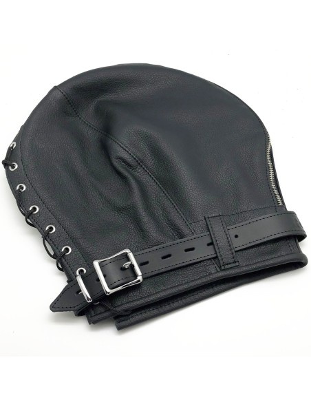 Cagoule Sensorielle en Cuir | FetishXplore