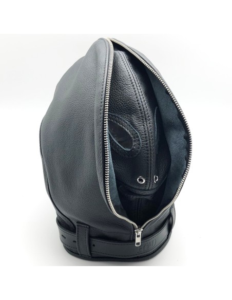Cagoule Sensorielle en Cuir | FetishXplore