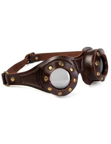 Paire de Lunettes Motor Marron Steampunk | FetishXplore
