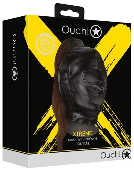 Cagoule Queue de Cheval Brune Hood Tail | FetishXplore