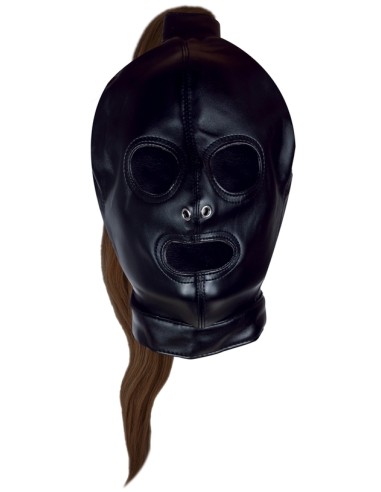 Cagoule Queue de Cheval Brune Hood Tail | FetishXplore
