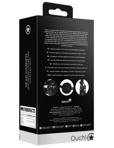 Baillon avec Boule et Muselière Gag Noir | FetishXplore