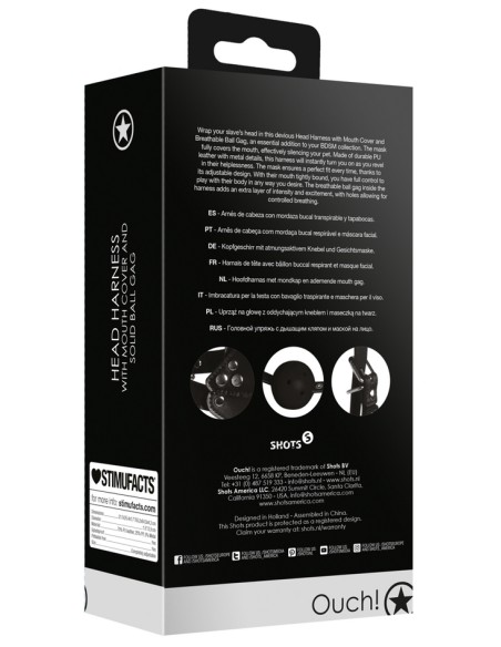 Baillon avec Boule et Muselière Gag Noir | FetishXplore
