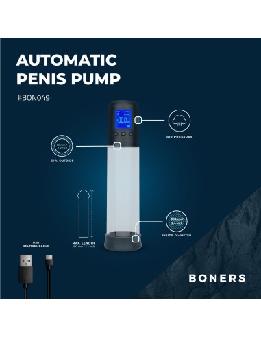 Pompe à pénis automatique Smart Pump 19 × 6,5 cm | FetishXplore