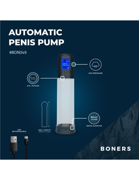 Pompe à pénis automatique Smart Pump 19 × 6,5 cm | FetishXplore