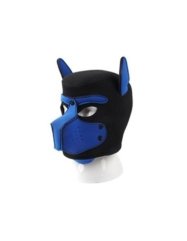 Masque Puppy Néoprène Dog On Noir-Bleu | FetishXplore