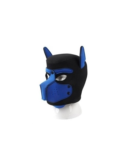 Masque Puppy Néoprène Dog On Noir-Bleu | FetishXplore