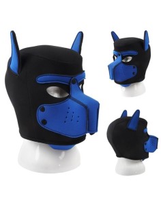 Masque Puppy Néoprène Dog On Noir-Bleu | FetishXplore 2