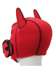 Cagoule Puppy Fox Néoprène Rouge-Noir | FetishXplore 2