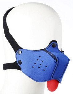 Museau + Langue Néoprène Puppy Bleu | FetishXplore