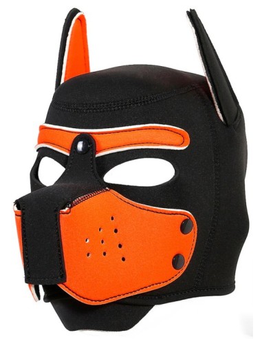 Cagoule Enjoy Puppy Noir-Orange | FetishXplore