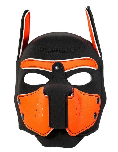 Cagoule Enjoy Puppy Noir-Orange | FetishXplore