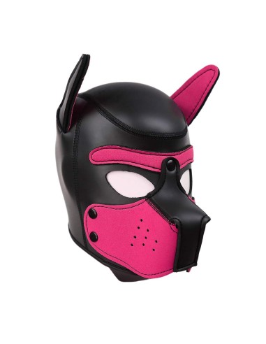 Cagoule Puppy Néoprène Rose | FetishXplore