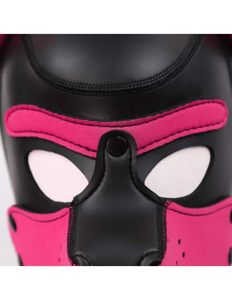 Cagoule Puppy Néoprène Rose | FetishXplore