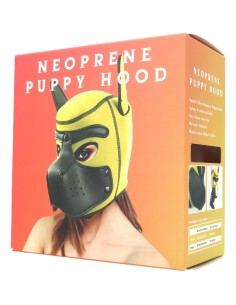 Cagoule Puppy Fox Néoprène Bleu-Rouge | FetishXplore 2