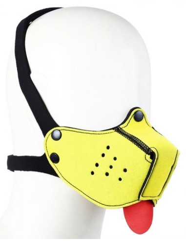 Museau + Langue Néoprène Puppy Jaune | FetishXplore