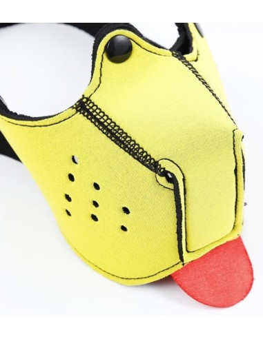 Museau + Langue Néoprène Puppy Jaune | FetishXplore