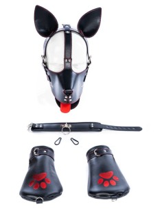 Kit Puppy 6 Pièces Noir-Rouge | FetishXplore