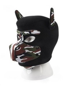 Masque Puppy Néoprène Dog On Noir-Camouflage | FetishXplore