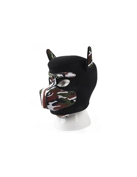 Masque Puppy Néoprène Dog On Noir-Camouflage | FetishXplore