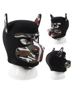 Masque Puppy Néoprène Dog On Noir-Camouflage | FetishXplore 2