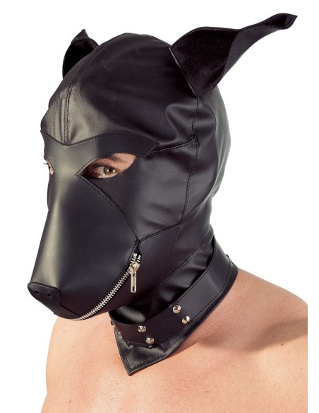 Cagoule Dog Fetish Simili Noir | FetishXplore