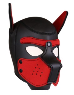Cagoule Puppy Néoprène Rouge | FetishXplore