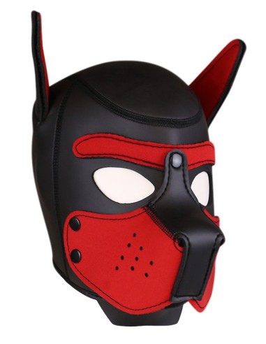 Cagoule Puppy Néoprène Rouge | FetishXplore