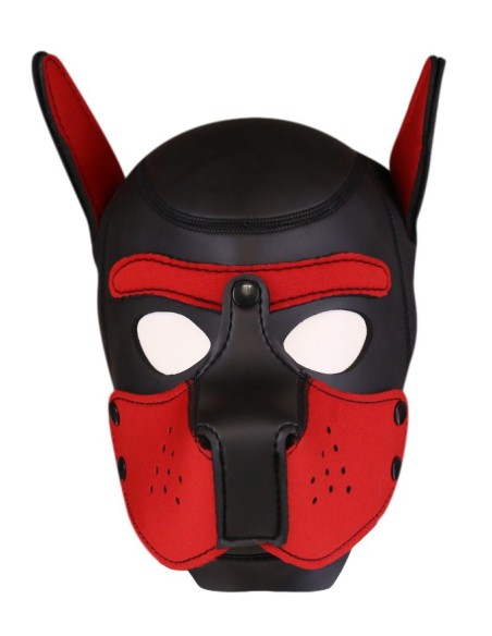 Cagoule Puppy Néoprène Rouge | FetishXplore