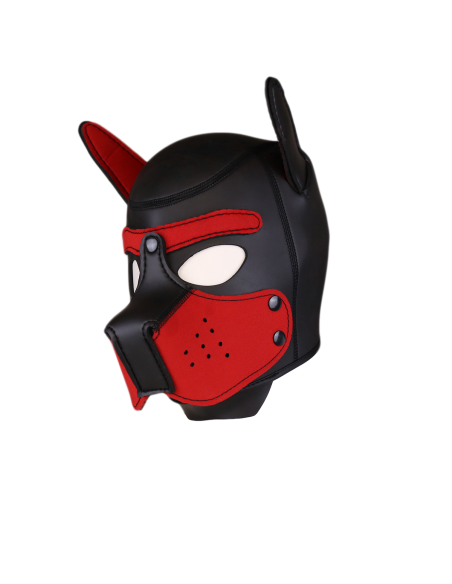 Cagoule Puppy Néoprène Rouge | FetishXplore
