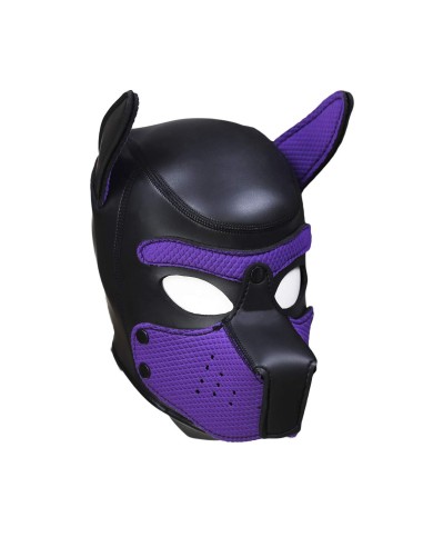 Cagoule Puppy Néoprène Violet | FetishXplore