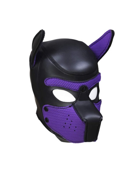 Cagoule Puppy Néoprène Violet | FetishXplore