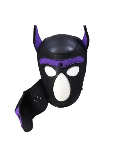 Cagoule Puppy Néoprène Violet | FetishXplore