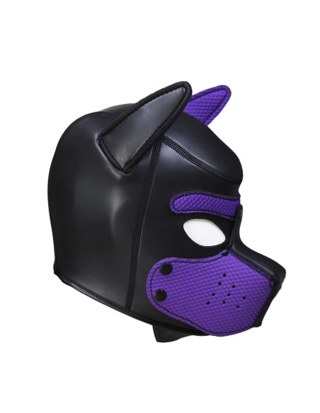 Cagoule Puppy Néoprène Violet | FetishXplore
