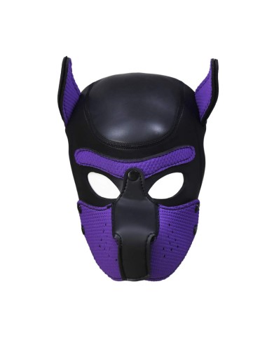 Cagoule Puppy Néoprène Violet | FetishXplore