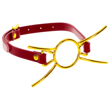 Bâillon Spider Rouge Doré