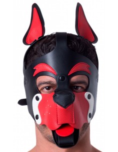 Masque Puppy 665 Rouge-Blanc | FetishXplore