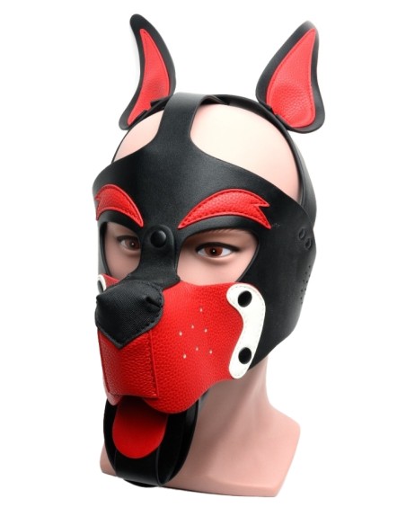 Masque Puppy 665 Rouge-Blanc | FetishXplore