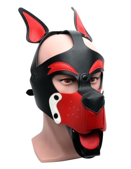 Masque Puppy 665 Rouge-Blanc | FetishXplore
