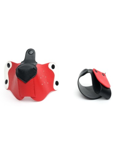 Masque Puppy 665 Rouge-Blanc | FetishXplore