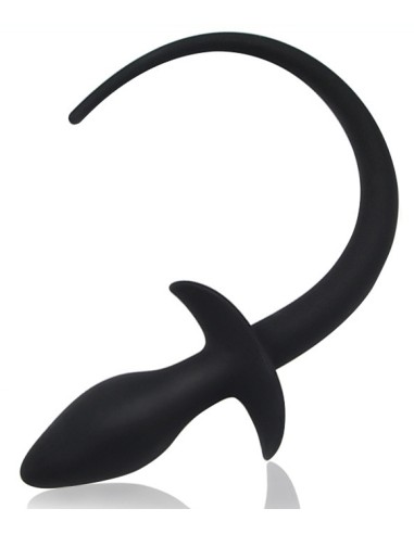 Plug Queue de Chien Silicone 7,5 x 3,1cm Noir | FetishXplore
