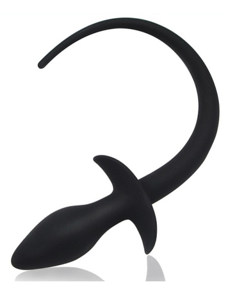 Plug Queue de Chien Silicone 7,5 x 3,1cm Noir | FetishXplore