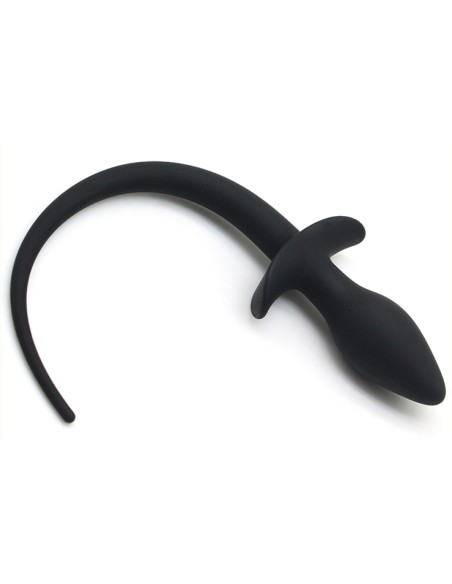 Plug Queue de Chien Silicone 7,5 x 3,1cm Noir | FetishXplore