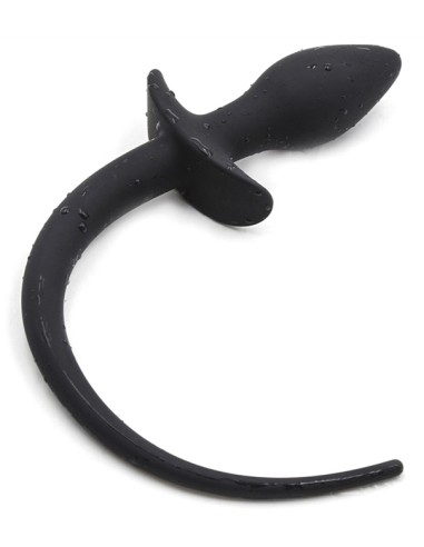 Plug Queue de Chien Silicone 7,5 x 3,1cm Noir | FetishXplore
