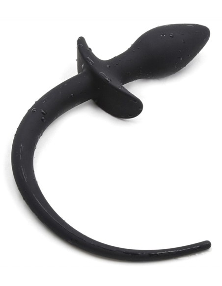 Plug Queue de Chien Silicone 7,5 x 3,1cm Noir | FetishXplore