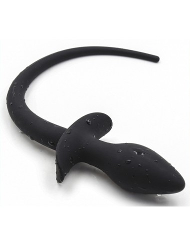 Plug Queue de Chien Silicone 7,5 x 3,1cm Noir | FetishXplore
