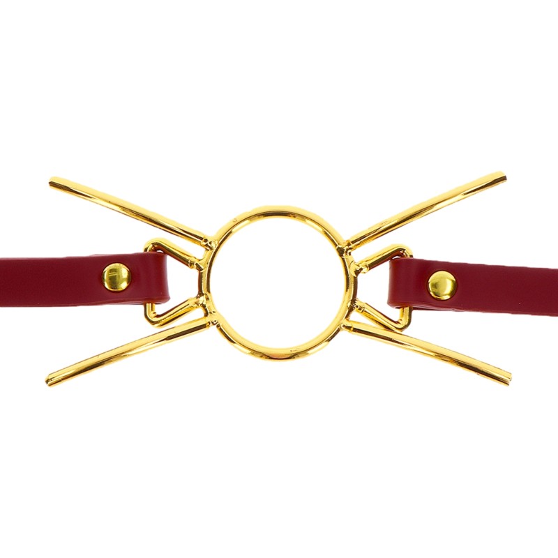 Bâillon Spider Rouge Doré