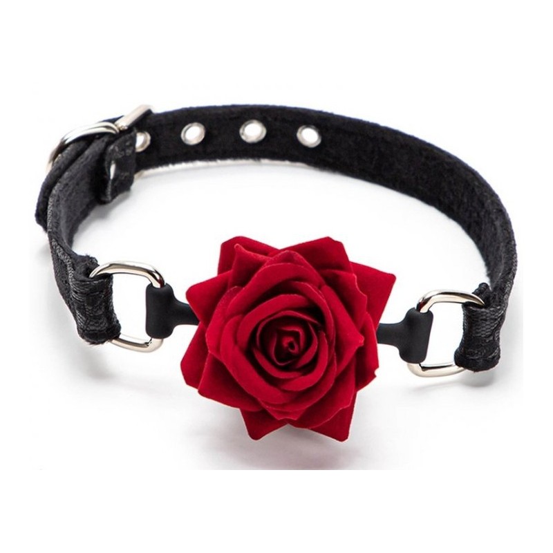 Baillon Boule avec Rose Rouge - FetishXplore