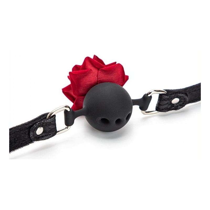 Baillon Boule avec Rose Rouge - FetishXplore